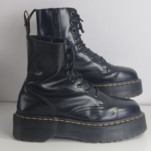 Dr. Martens Black Platform Combat Boots